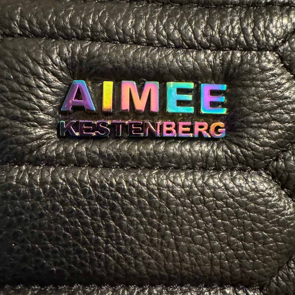 Aimee Kestenberg Small Crossbody with Rainbow Iridescent Oil Slick Hardware - Picture 10 of 16